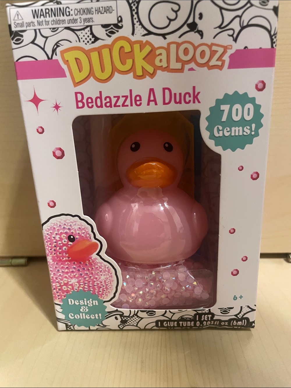 Bedazzle A Duck Pink Bath Toy with Gems